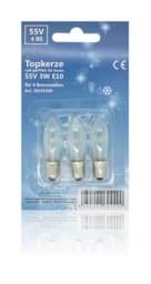 Zeige Details für Topkerze voll geriffelt 55V 3W E10 3er-Blister Bild von Topkerze voll geriffelt 55V 3W E10 3er-Blister