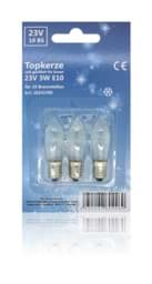 Zeige Details für Topkerze voll geriffelt 23V 3W E10 3er-Blister Bild von Topkerze voll geriffelt 23V 3W E10 3er-Blister