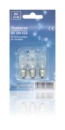 Zeige Details für Topkerze voll geriffelt 8V 3W E10 3er-Blister Bild von Topkerze voll geriffelt 8V 3W E10 3er-Blister