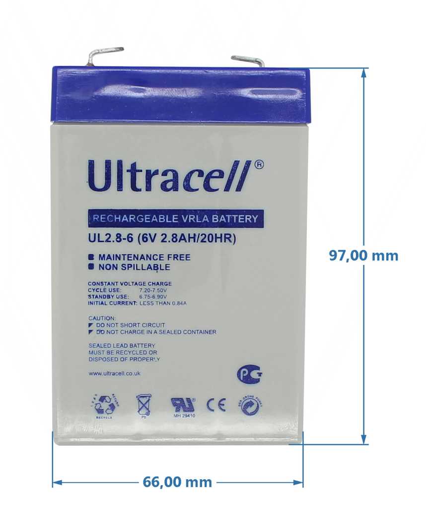 Bild von Ultracell UL2.8-6 6V 2,8Ah