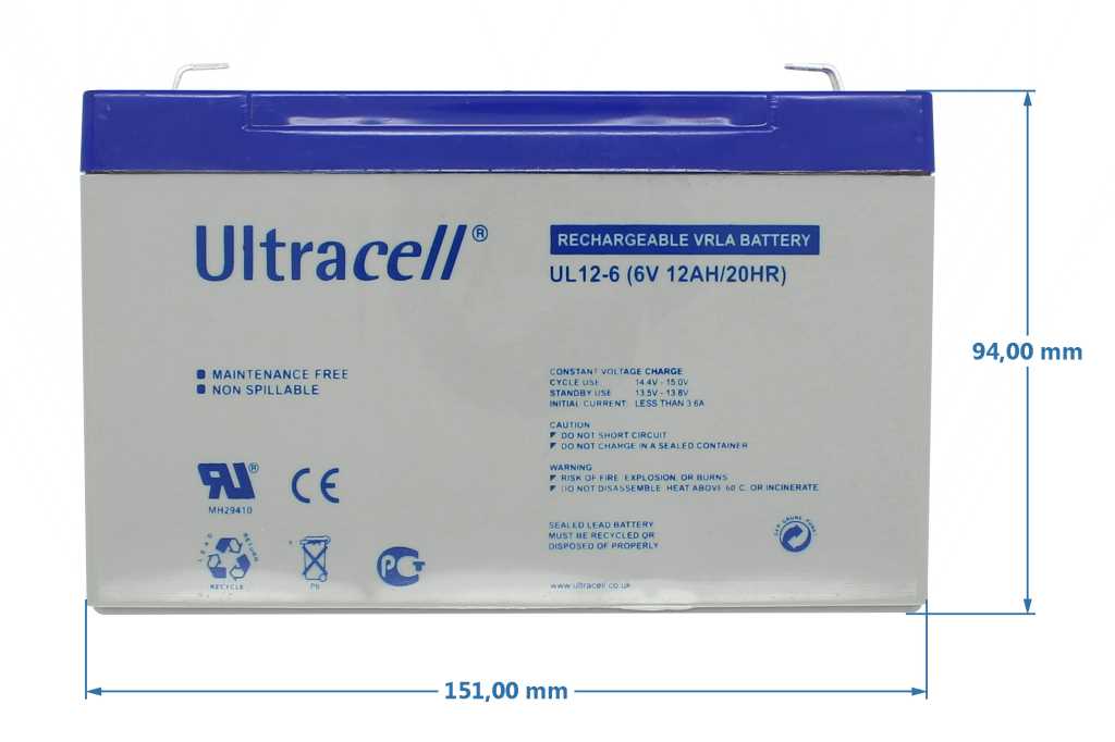 Bild von Ultracell UL12-6 6V 12Ah