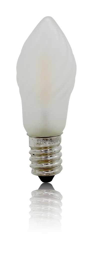 Bild von BP Filament LED Mini-Kerzenlampe gedreht E14 0,6W warm weiß matt