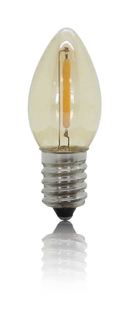 Bild von BP Filament LED Mini-Kerzenlampe E14 0,5W warm weiß gold